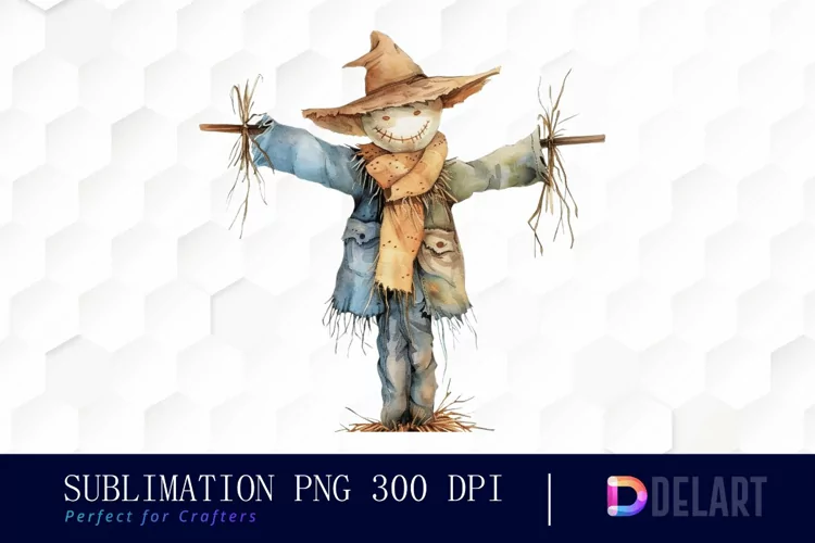 Scarecrow Straw Watercolor Clipart