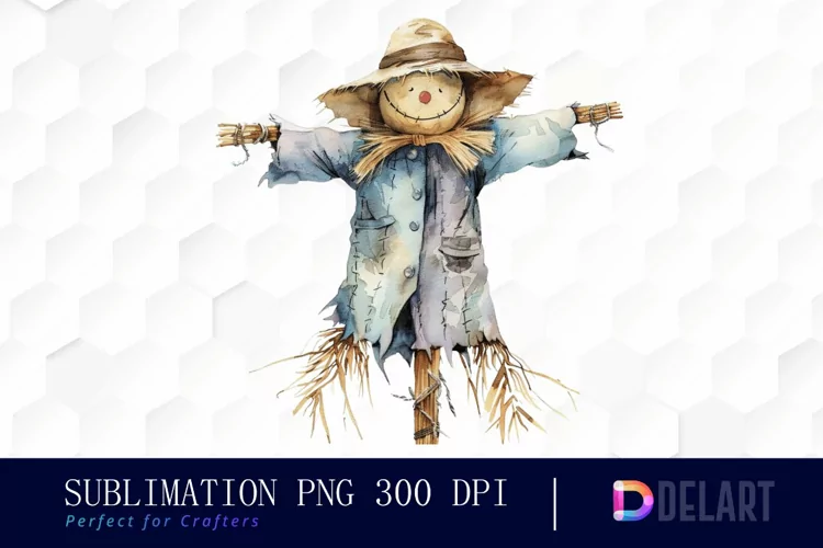 Scarecrow Straw Sublimation PNG Clipart