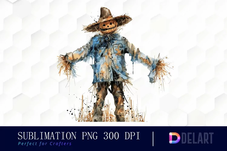 Scarecrow Straw Watercolor Clipart