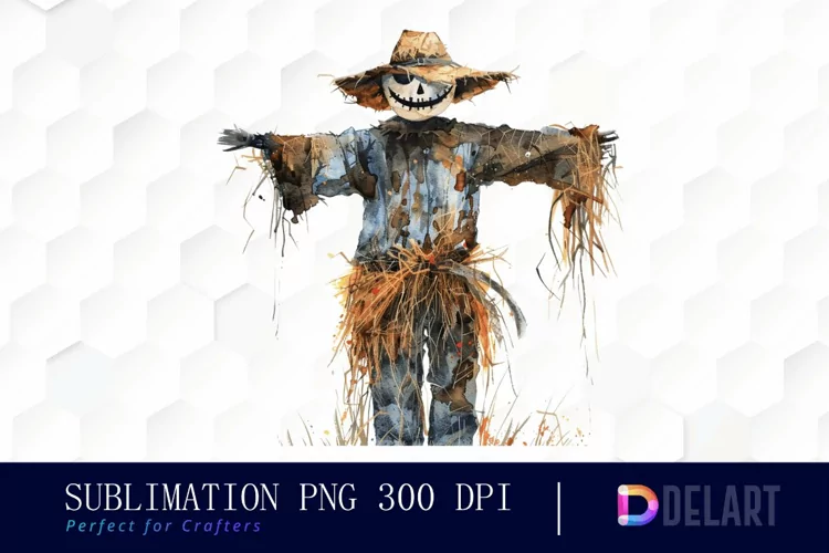 Scarecrow Straw Watercolor Clipart