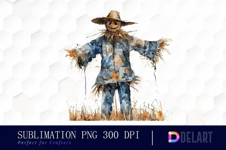 Scarecrow Straw Sublimation PNG Clipart
