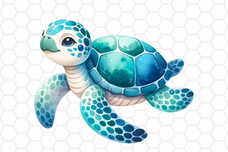Watercolor Sea turtle Clipart, Sublimation PNG
