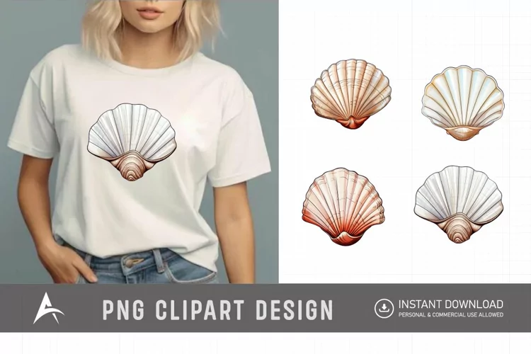 Watercolor Seashell Clipart