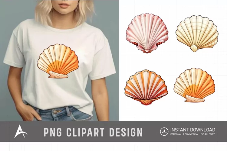 Watercolor Seashell Clipart