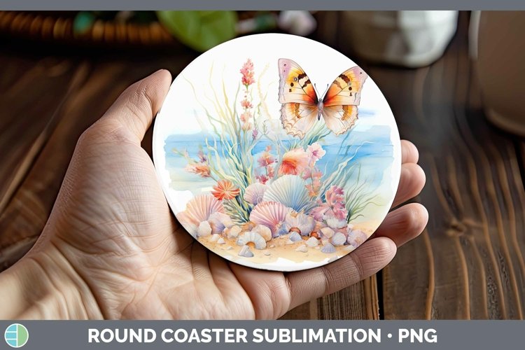 GorgeousWatercolor Round Coaster design.