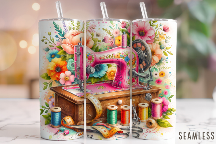 Sewing Tumbler Wrap, Crafting Tumbler wrap, Craft Lover PNG