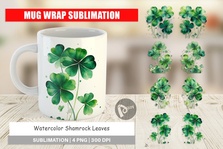 Watercolor Shamrock Clipart Image 21