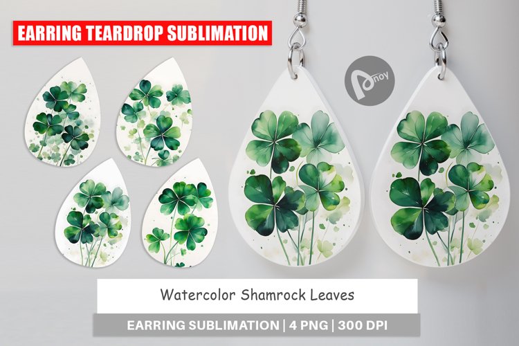 Watercolor Shamrock Clipart Image 23