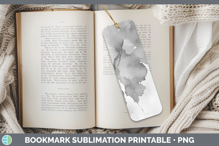 Watercolor Silver Bookmark Sublimation Printable Designs