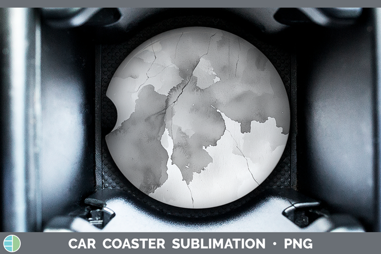 Watercolor Silver Car Coaster Sublimation Designs
