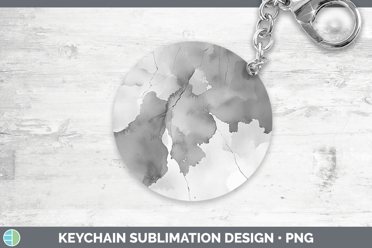 Watercolor Silver Keychain Sublimation Keyring Designs