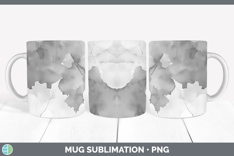 Watercolor Silver Mug Wrap Sublimation Coffee Cup Designs