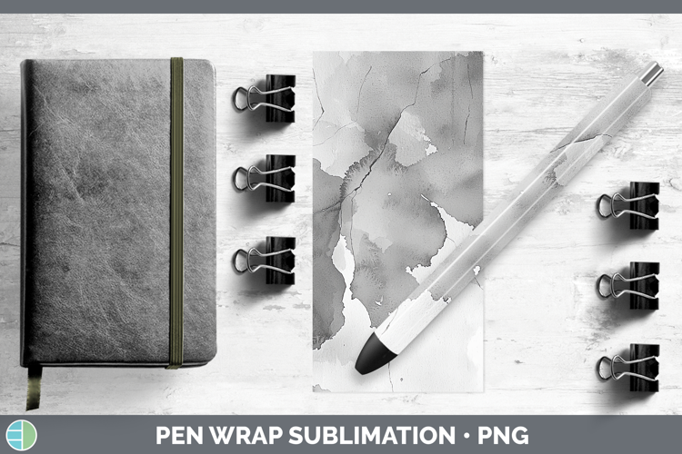 Watercolor Silver Pen Wrap Sublimation Pen Designs