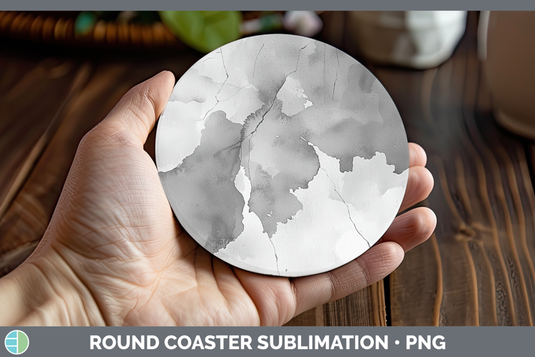 Watercolor Silver Round Coaster Sublimation Coaster Designs
