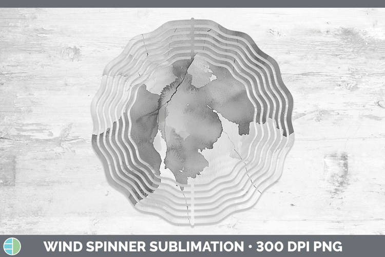 Watercolor Silver Wind Spinner Sublimation Spinner Designs