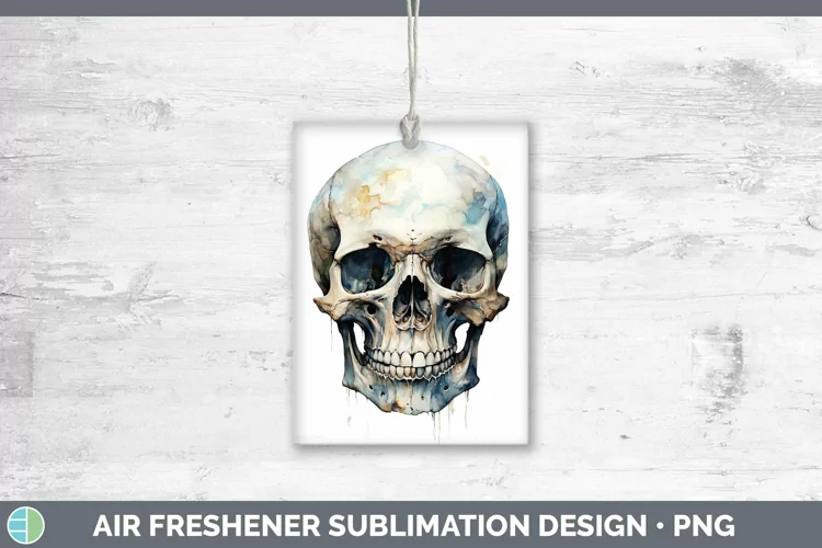 Watercolor Skull Air Freshener Sublimation Car Freshener Des