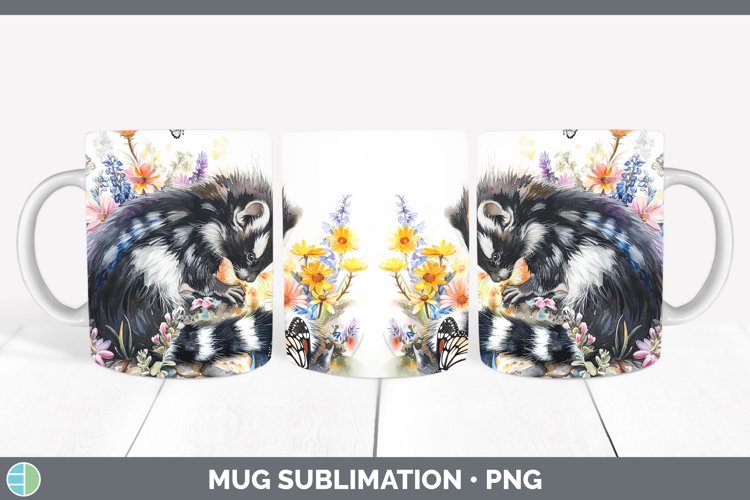 GorgeousWatercolor Mug Wrap design.