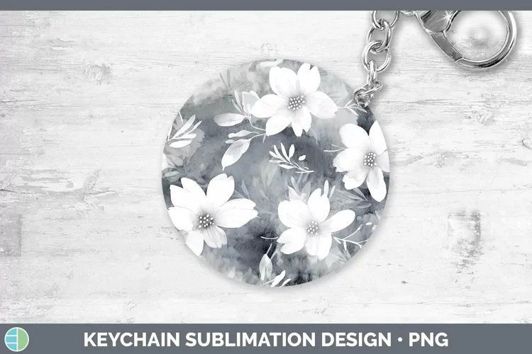 Watercolor Slate Keychain Sublimation Keyring Designs