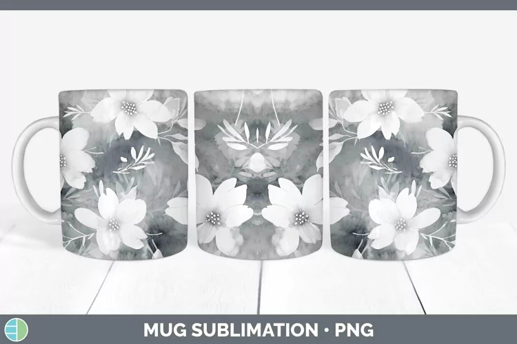 Watercolor Slate Mug Wrap Sublimation Coffee Cup Designs
