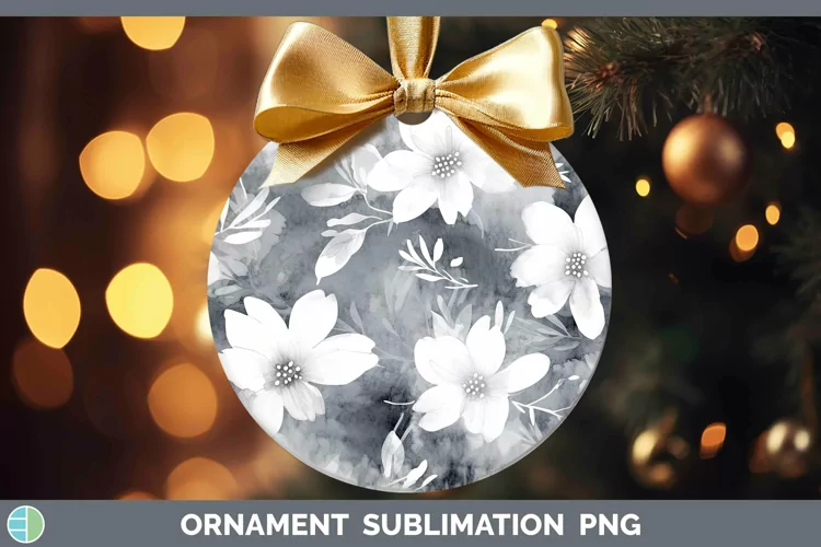 Watercolor Slate Ornament Sublimation Bauble Designs