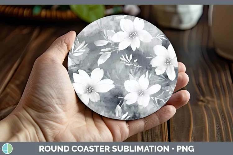 Watercolor Slate Round Coaster Sublimation Coaster Designs