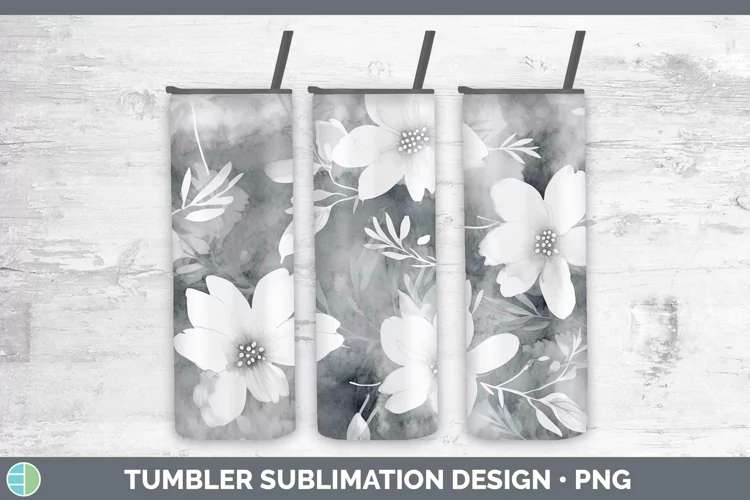 Watercolor Slate Tumbler Sublimation 20 oz Skinny Tumbler De