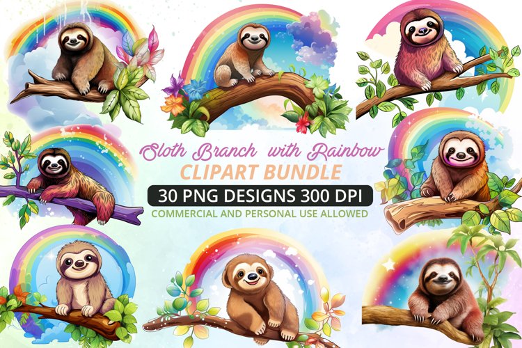 Sloth Clipart Image 16