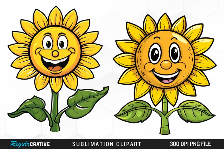Watercolor Sunflower Clipart Image 24