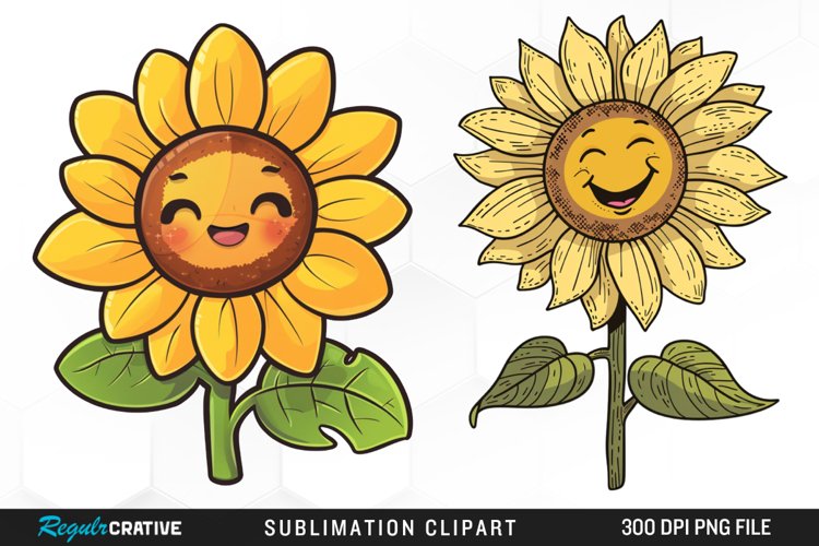 Watercolor Sunflower Clipart Image 19