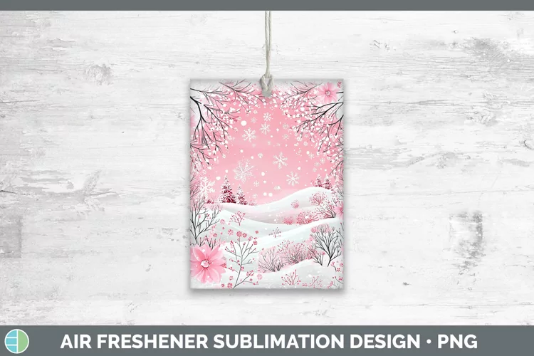 Watercolor Snowflakes Air Freshener Sublimation Car Freshene