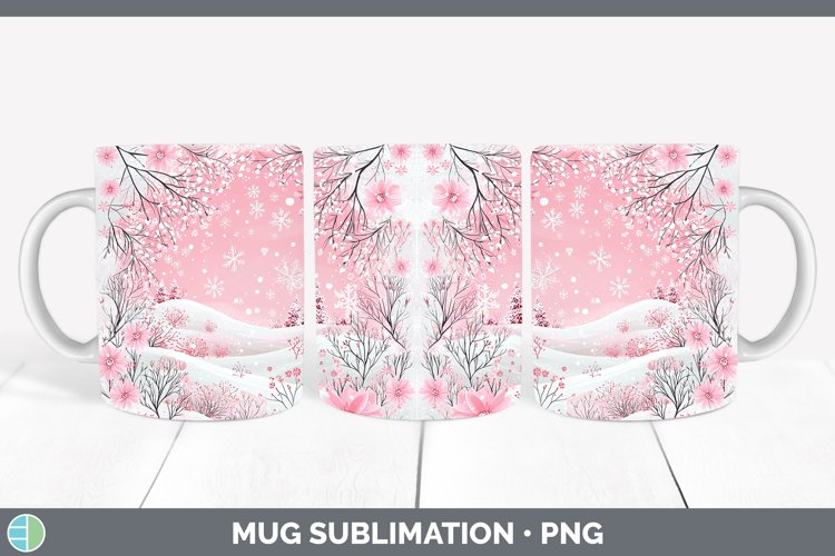 GorgeousWatercolor Mug Wrap design.