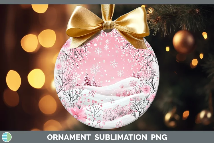 Watercolor Snowflakes Ornament Sublimation Bauble Designs
