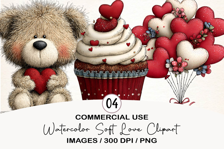 Watercolor Soft Love Clipart Png
