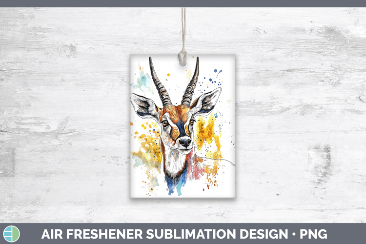 Watercolor Splash Antelope Air Freshener Sublimation Car Fre