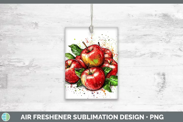 Watercolor Splash Apple Air Freshener Sublimation Car Freshe