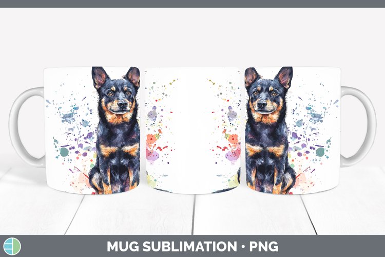 GorgeousWatercolor Splash Mug Wrap design.