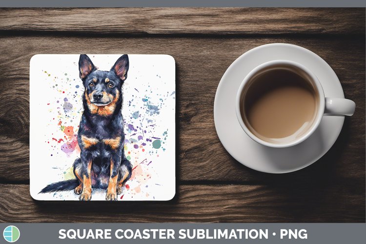 GorgeousWatercolor Splash Square Coaster design.