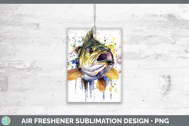 Watercolor Splash Bass Air Freshener Sublimation Car Freshen