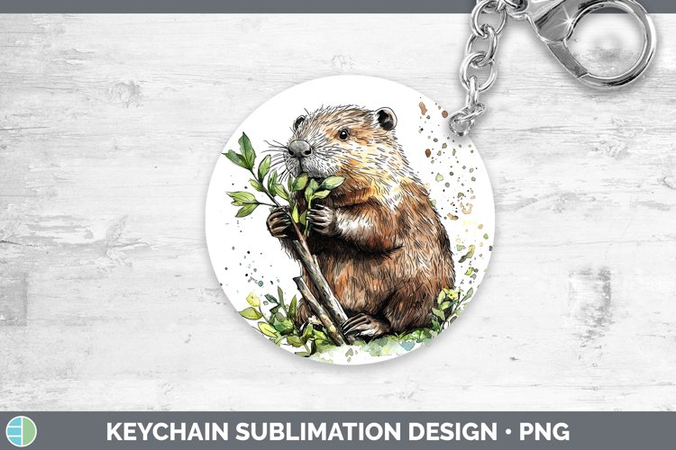 GorgeousWatercolor Splash Keychain design.