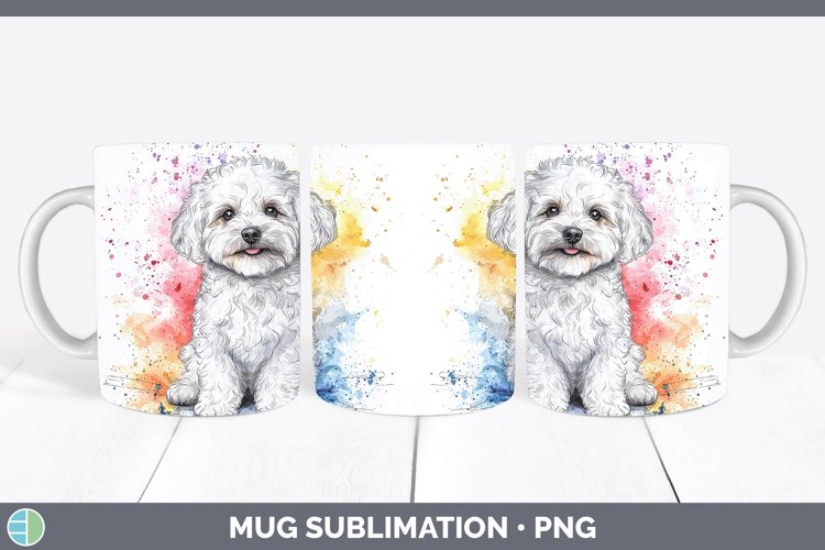 GorgeousWatercolor Splash Mug Wrap design.
