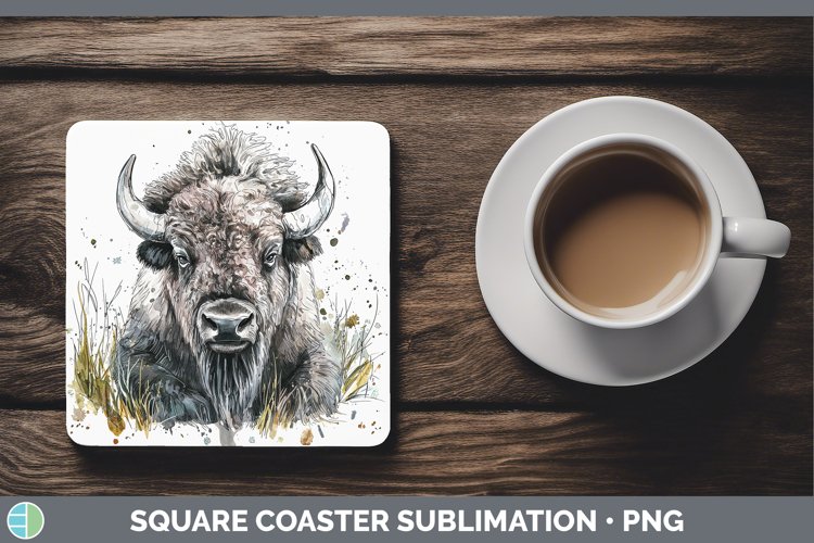 GorgeousWatercolor Splash Square Coaster design.