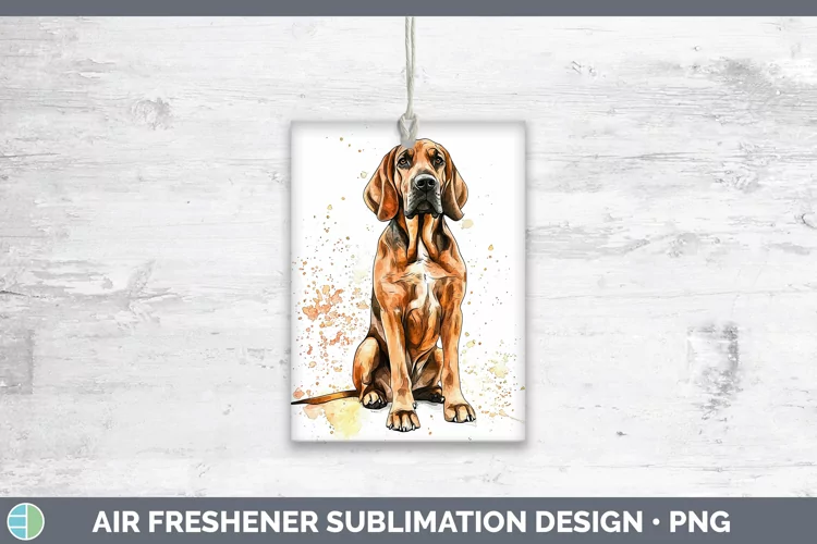 Watercolor Splash Bloodhound Air Freshener Sublimation Car F