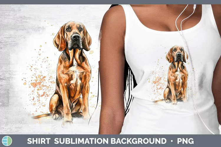 Watercolor Splash Bloodhound Shirt Sublimation Sublimation B