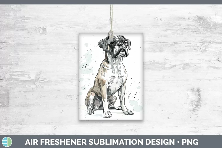 Watercolor Splash Boxer Air Freshener Sublimation Car Freshe