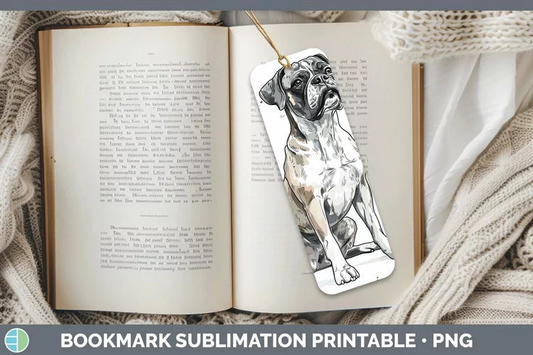 Watercolor Splash Boxer Bookmark Sublimation Printable Desig