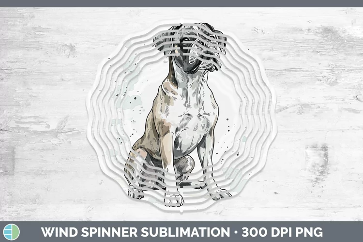 Watercolor Splash Boxer Wind Spinner Sublimation Spinner Des