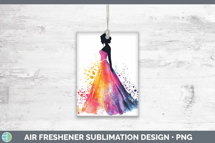 Watercolor Splash Bride Air Freshener Sublimation Car Freshe