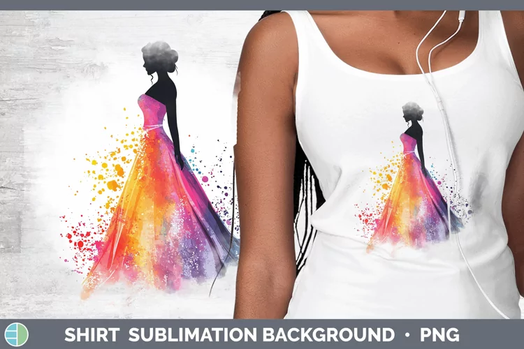 Watercolor Splash Bride Shirt Sublimation Sublimation Backgr