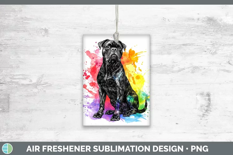 Watercolor Splash Cane Corso Air Freshener Sublimation Car F