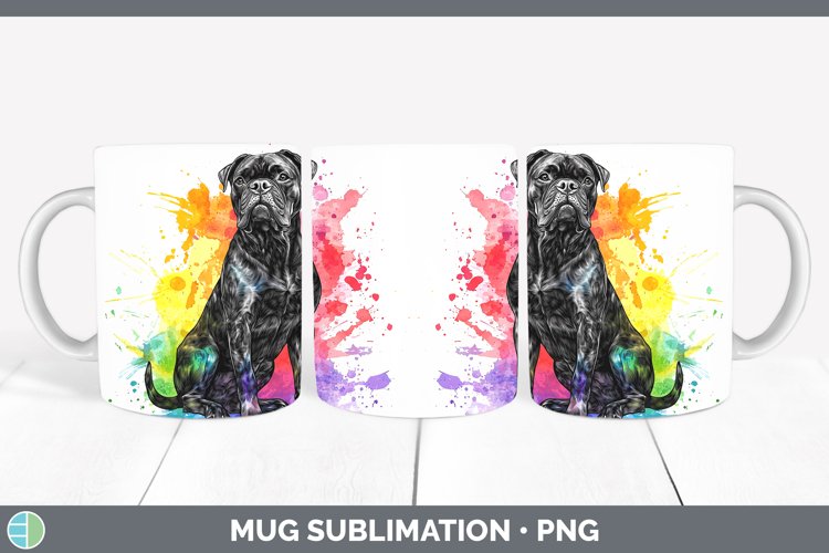 GorgeousWatercolor Splash Mug Wrap design.